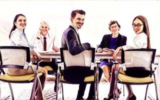 Grupo reunido oficina