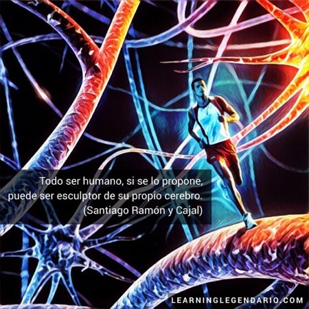 Todo ser humano, si se lo propone, puede ser escultor de su propio cerebro. Santiago RamÃ³n y Cajal.